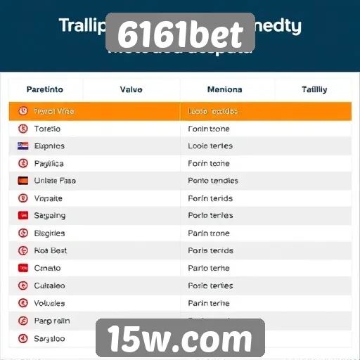 Métodos de pagamento aceitos pela 6161bet